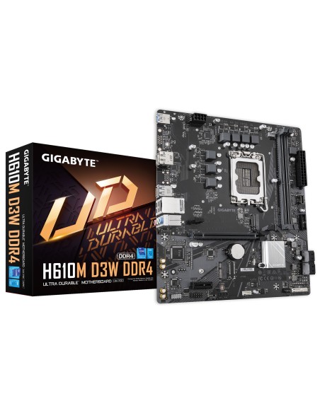H610M D3W DDR4 Placa base - Compatible con procesadores Intel Core de 14ª generación, VRM de 5+1+1 fases, hasta 3200 MHz DDR4, 1